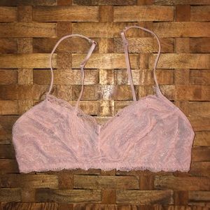 dusty pink lace bralette urban outfitters small